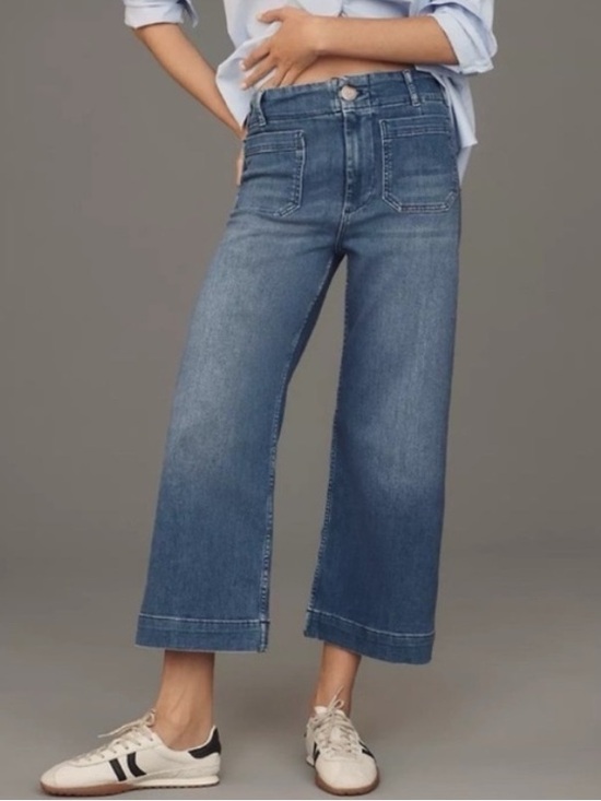 Anthropologie Denim - Anthropologie Maeve The Colette Wide Leg Cropped Jeans Medium Wash Sz 29